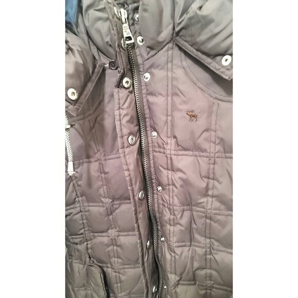 Abercrombie & Fitch Womens Quilted Puffer Jacket With Hood - Size M - Picture 6 of 16